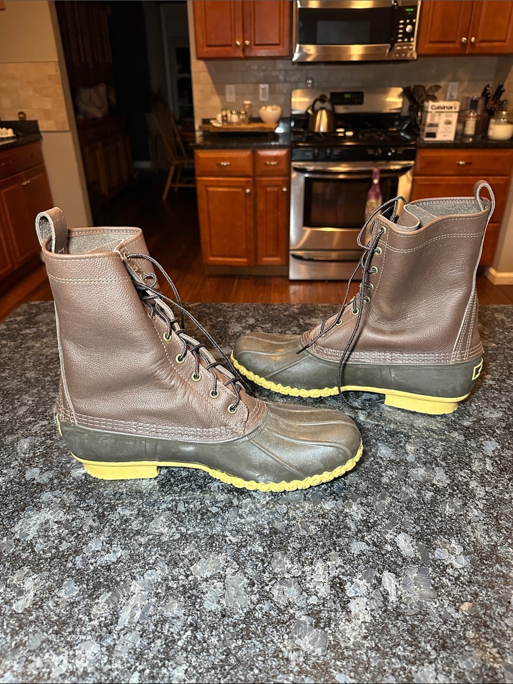 LL Bean 10" Main Hunting Boots Dark Brown Men’s Size 12 - Picture 5 of 7